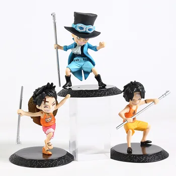 

Anime One Piece Action Figure Child Luffy Ace Sabo Action Figures Pvc Model Toys Collection Figurines
