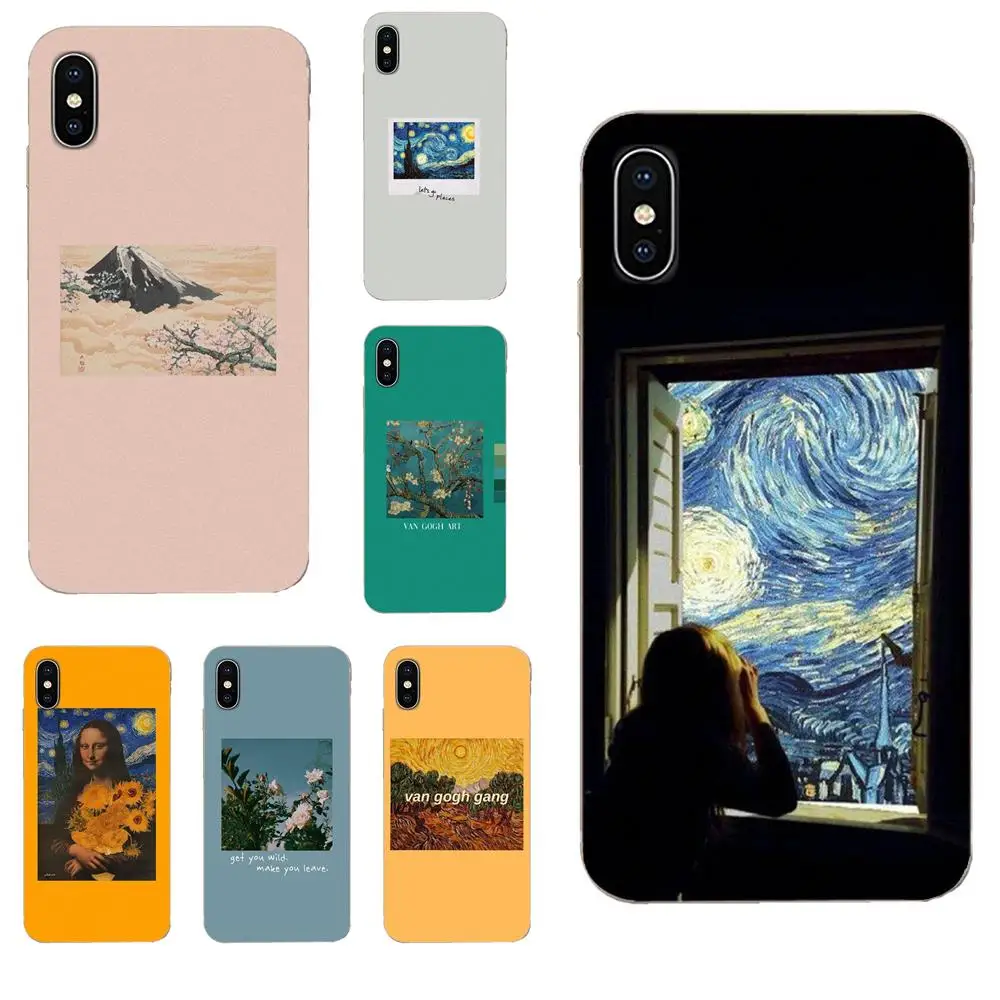 Для Huawei NOVA 6 SE 5 P40 p30 lite Pro Honor V30 20 Mate 30 Lite 20s Модный тонкий чехол Ван Гог арт спрей |