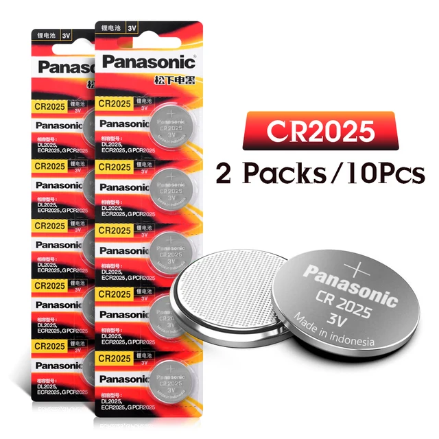 Panasonic 1-25Pcs CR2025 Button Cell Batteries For LED Lights Toys Watches Remote Control CR 2025 3V Lithium Dsposable Battery 10Pcs