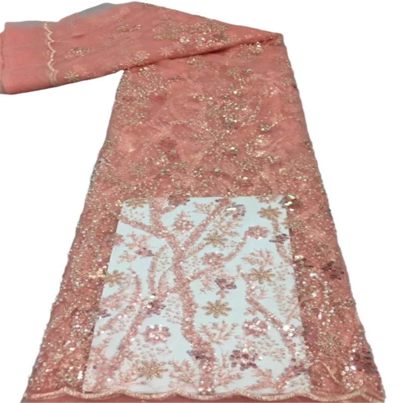 

Африканская кружевная ткань 2021, высококачественное кружево, французские блестки, тюлевые ткани, нигерийские кружева, ткани для свадебного платья