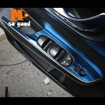

2017 2018 2019 For Nissan Navara NP300 Car Door Window Glass Lift Control Switch Panel Cover Trim Stainless steel Auto Accessory