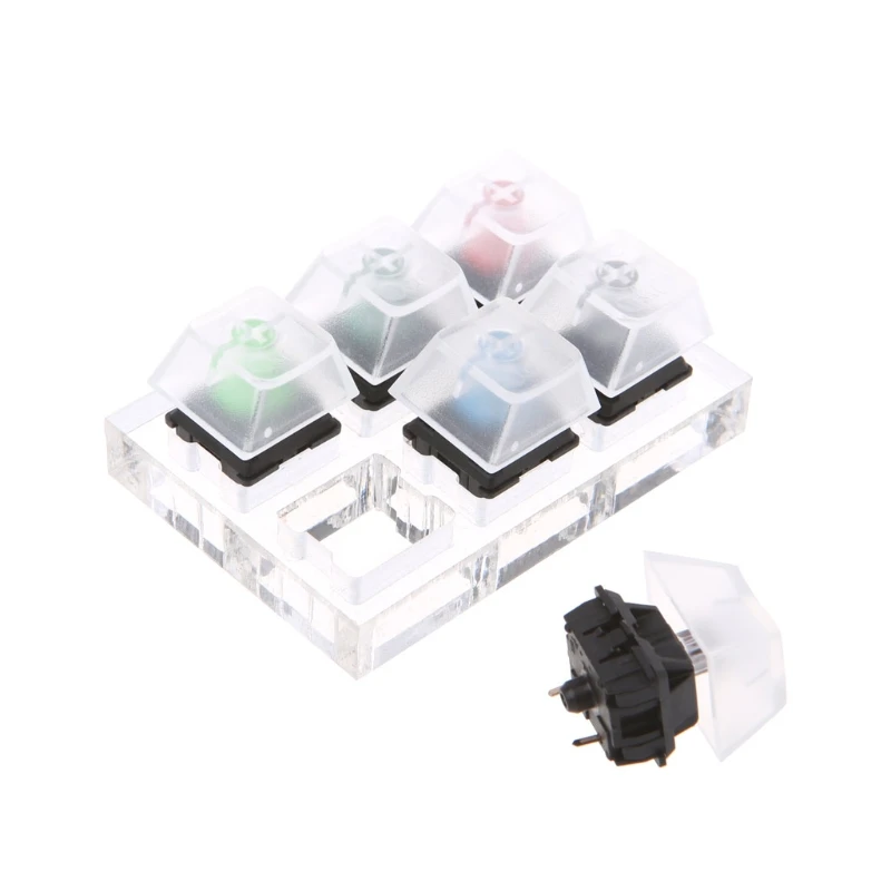

Mechanical Keyboard Clear Keycaps 6 Key Swit6X Tester Kit for cherry MX B95C