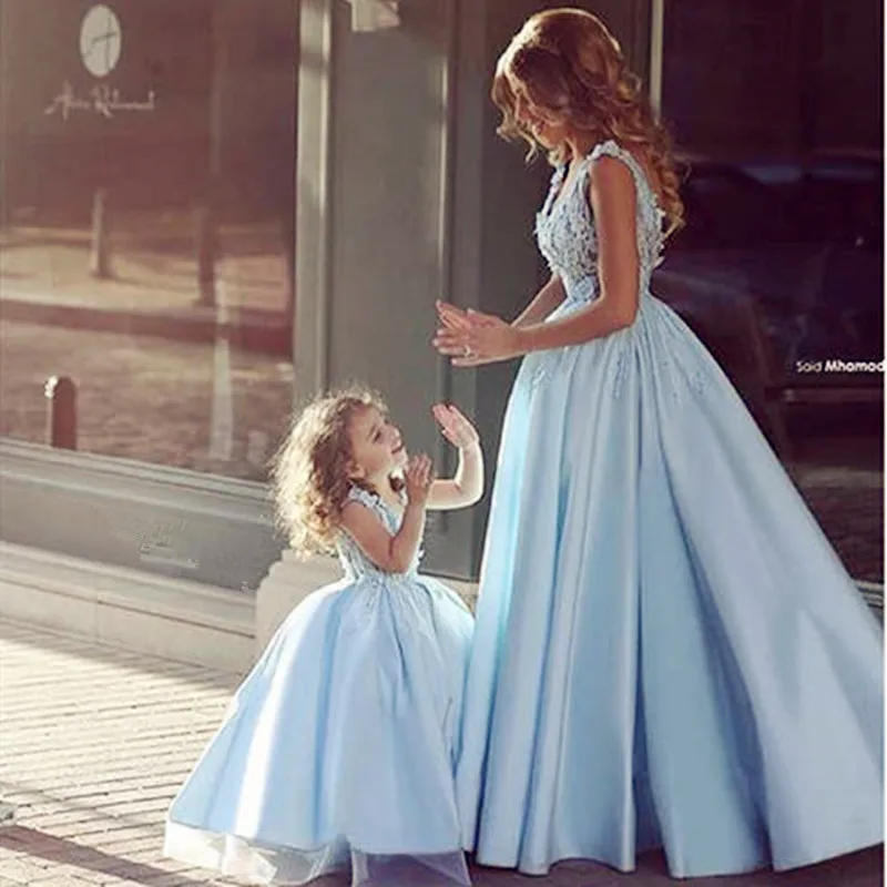 bride flower girl matching dresses