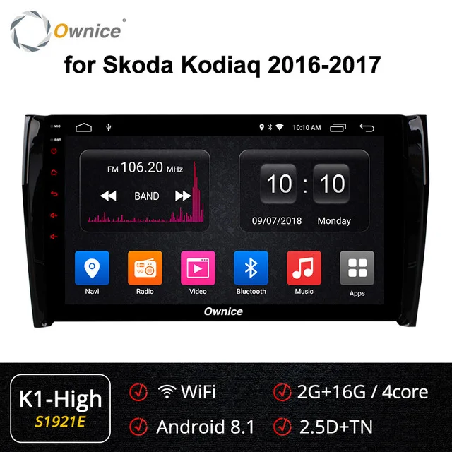 S1921 K1-High Ownice DSP 10," Android 9,0 Восьмиядерный 2 Гб ram автомобильный dvd gps поддержка 4G SIM RDS DAB+ Carplay для Skoda Kodiaq - Цвет: S1921 K1-High