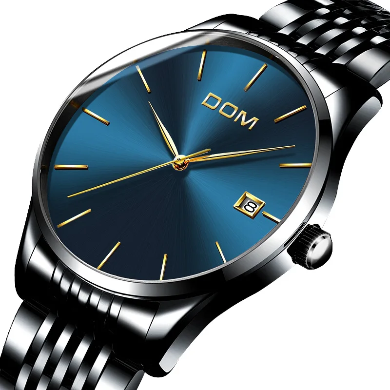 

Watch Switzerland Top Grade Waterproof Business MEN'S Watch Brand Genuine Product Ultra-Thin Simple Steel Belt Quartz Watch