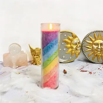 

Halloween Decorations Crystal Rainbow Candles Religious Rituals Candles Colorful