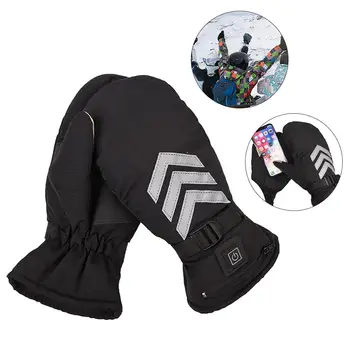 

Winter Electric Heated Outdoor Motorcycling Reflective Warm Full Finger Gloves