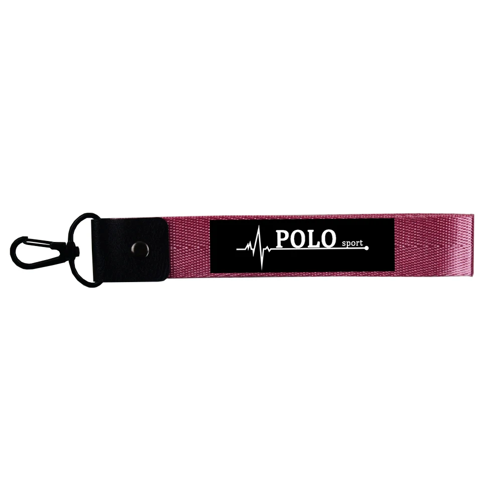 Автомобильный брелок, брелок для ключей мотоцикла, ID карта, телефон, ремешок, значок, ювелирные изделия, брелок для iPhone, samsung, Volkswagen, аксессуары для Polo - Название цвета: Pink