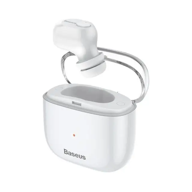 Baseus A03 Business Bluetooth Earphone Mini Portable Single TWS Wireless Earphone With Mic For iPhone Xiaomi Huawei Car Driving - Цвет: Белый