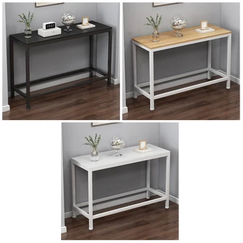 

Rectangle Black/yellow Wooden Coffee Table Side Desk End Tea Table Metal Frame Legs Home Living Room