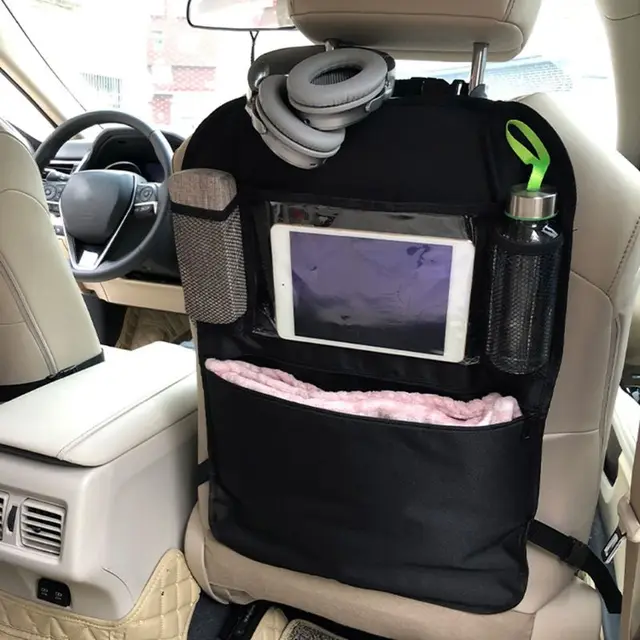 Auto Rücksitz Organizer mit Ipad Tablet Halter Lagerung Tasche Kick Matte  Auto Sitz Zurück Protector Reise Zubehör für Kinder - AliExpress