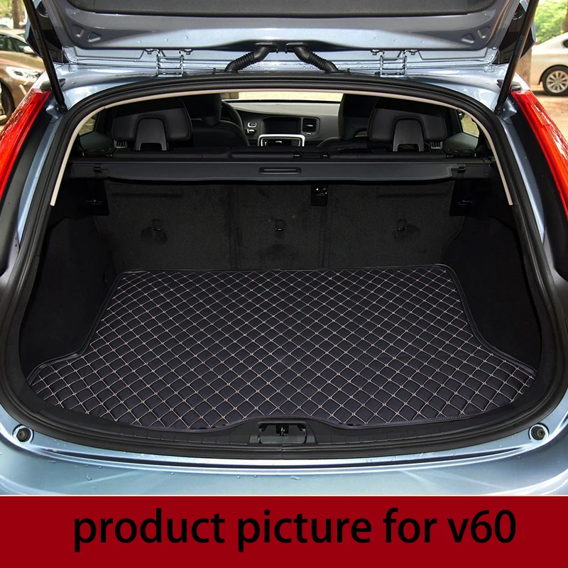 Для volvo v40 V60 кожаный коврик для багажника автомобиля 2010 2011 2012 2013 багажника