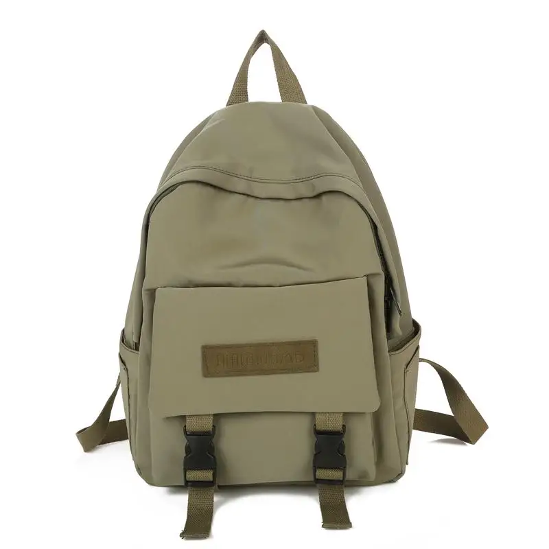 Рюкзак для женщин, модная женская сумка на плечо, одноцветная школьная сумка для девочек-подростков, детский дорожный рюкзак - Цвет: Зеленый