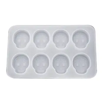 

Crafts Crystal Epoxy Mould Skull Shape DIY High Mirror Handmade Pendant Silicone Moulds Resin Mold Decoration