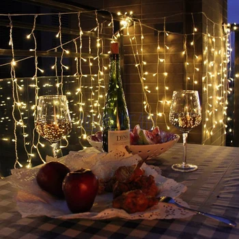 

Christmas Lights Outdoor Indoor Decoration 5 Meter Led Curtain Lamp Icicle String Lights New Year Wedding Party Garland Light
