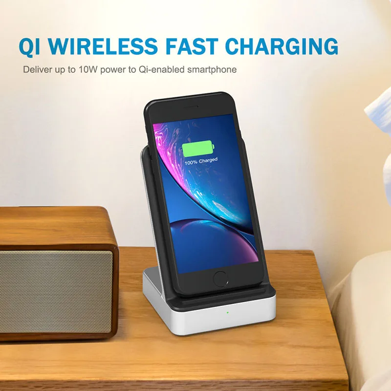 Qi Wireless Charger Fast Charger Fast Charging For IPhone X Samsung Galaxy S9 Mobile Phone Charger For Phone Stand Anti-Skip Pad