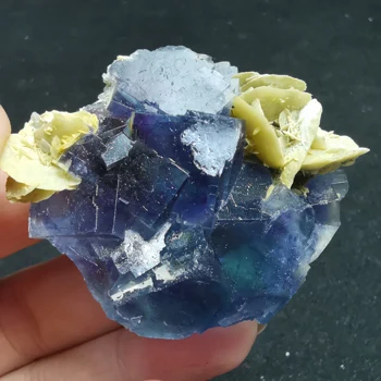 

40.9gNatural rare brass mica purple fluorite cluster mineral specimen stone and CRYSTAL HEALING CRYSTAL QUARTZ GEM