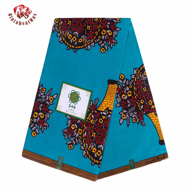 

2019 Hot Selling Africa Cotton Fabric Bazin Riche African Wax Clothing Dutch Wax Ankara Fabric for Wedding Dress 24FS1100