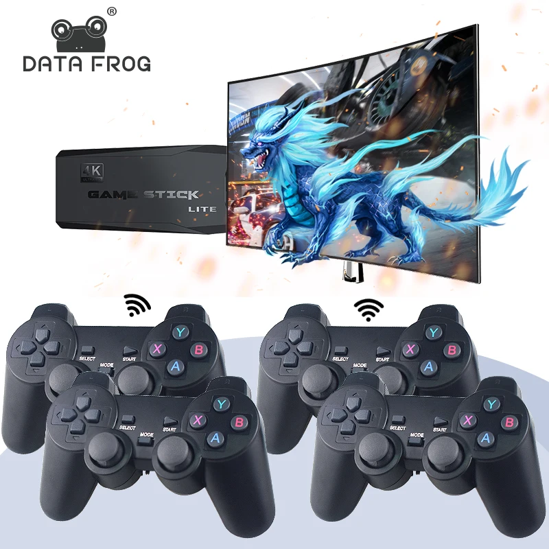 Игровая консоль Data Frog Y3 Lite ретро 4K 2 4 ГГц беспроводной контроллер для PS1/CPS/FC/MAME/SFC