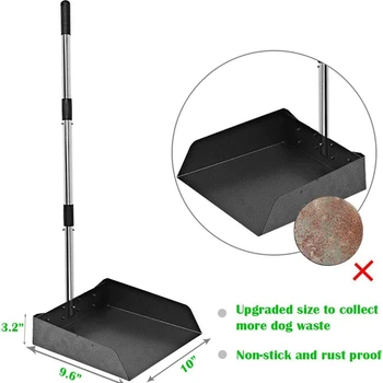 

Pallet and Shovel Kit, Adjustable Long-Handle Stainless Steel Pallet and Shovel Manure Shovel, with Waste Bin