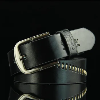 

2019 PU belt buckle jeans with men's casual belt