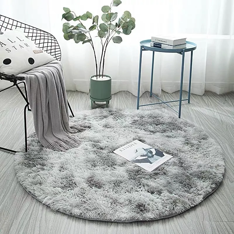 

Large Soft Shaggy Round Carpet for Living Room Warm Plush Floor Rugs Fluffy Mats Kids Room Faux Fur Area Rug Thick Velvet Mats