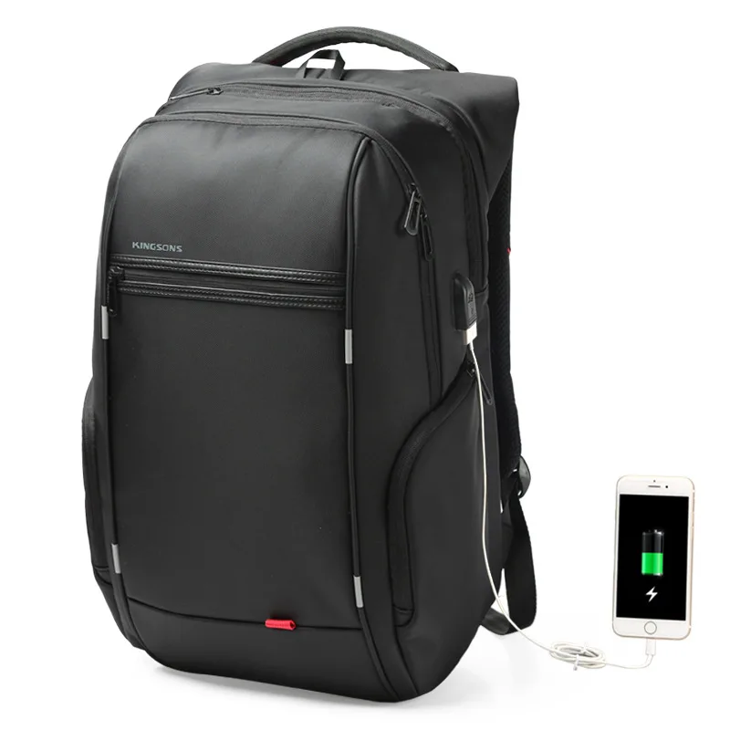 

JIULIN 15"17" Laptop Backpack External USB Charge Computer Backpacks Anti-theft Waterproof Bags for Men Women