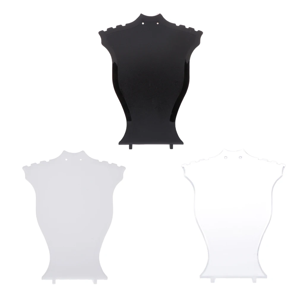 Necklace Chain Stand Acrylic Jewellery Holder Shop Display Bust Pendant Display Stand Holder, 3.94x2.76x1.57inch Necklace Chain Stand Acrylic Jewellery Holder Shop Display Bust Pendant Display Stand Holder, 3.94x2.76x1.57inch