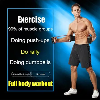 

110CM Multifunctional Rally Push up Stand Bar Resistance Workout Resistance Men Band Home Muscles Women Fitness Chest and V3W5