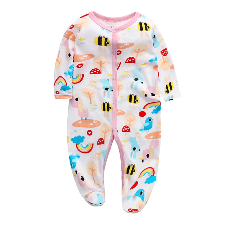 Одежда для новорожденных и малышей, комбинезон для новорожденных девочек, пижама с длинными рукавами для детей 3, 6, 9, 12 месяцев, детский комбинезон
