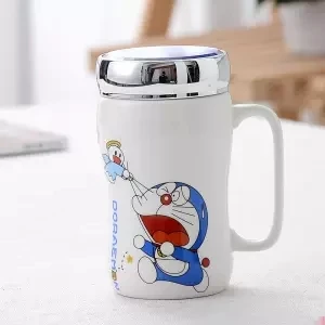 Creative Ceramic Cup Female Student Cup Large Capacity Water Cup Mug Simple with Lid Spoon Couple Coffee Cup Milk Cup Coffee - Цвет: 450ML