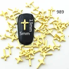 Стиль металла в стиле панк для мужчин роспись ногтей в японском стиле сплава знаменитостей стиль маленький крест Кристальный наклейки для ногтей