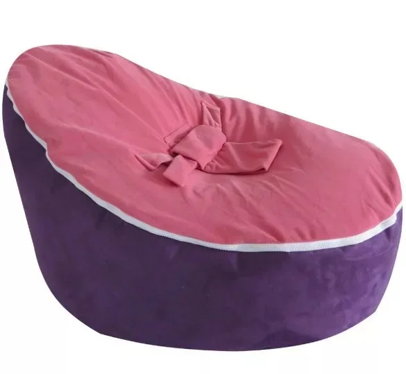 Мягкое детское кресло, Детская сумка-мешок, покрывало для кровати без наполнителя, пуф для кормления, детское кресло с ремнем для защиты безопасности - Цвет: 1