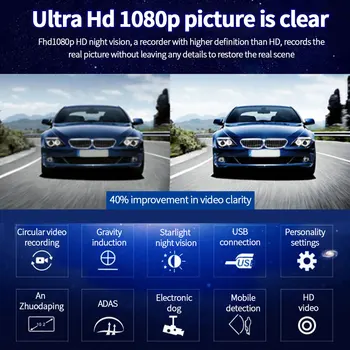 

Adhesive Mount Dash Video Recorder Car DVR Wide Angle Wifi USB Security Loop Recording Night Vision SUV Full HD 1080P G Sensor