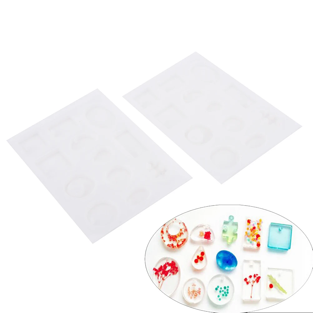 

1PC 12 Design Silicone Casting Mold DIY Charm Earring Necklace Pendant Jewelry Making Craft Tools For Clay Epoxy Resin