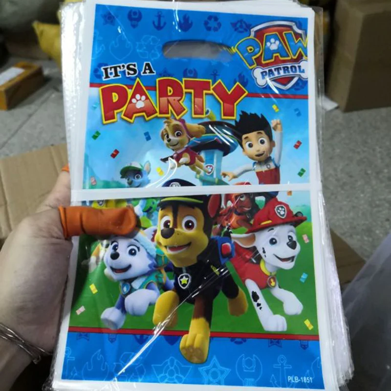 10Pcs8 Paw Patrol/мультяшный рисунок в виде героев мультфильма «Щенячий патруль» для дня рождения, праздника, вечеринки, детей, дня рождения, вечеринок, набор для вечеринки, украшения, подарки для детей 2D39 - Цвет: 10Pcs8