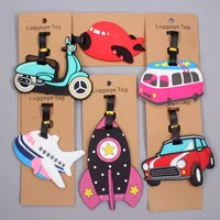 Creative Plane & Car Luggage Travel Accessories Tag Silica Gel Suitcase ID Addres Holder Baggage Boarding Tag Portable Label 1