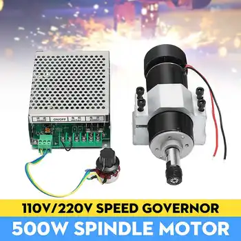 

Air cooled 0.5kw Air cooled spindle CNC 500W Spindle Motor + Power Supply speed governor For DIY CNC