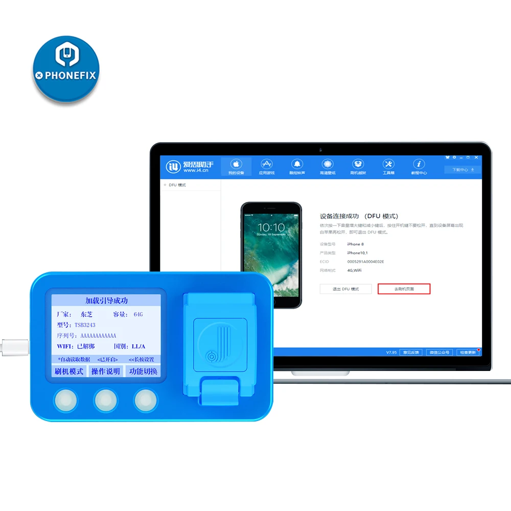  JC P8 Programmer JCID-P8 Programmer PCIE NAND Serial Error Repair for iPhone 8 8P X NAND Underlying