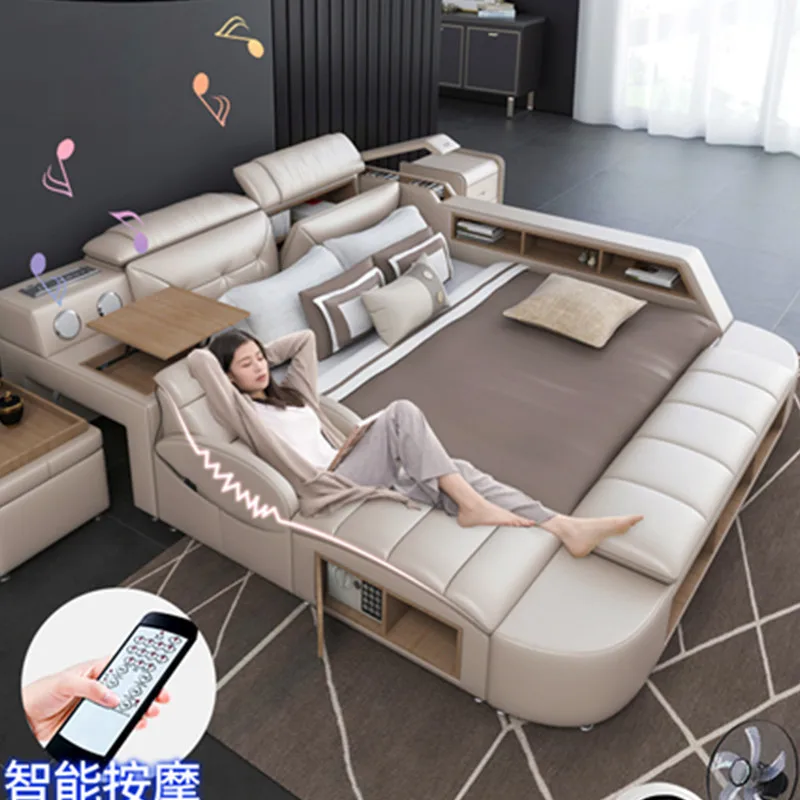 Multifunctional beds modern tatami massage bed master bedroom set