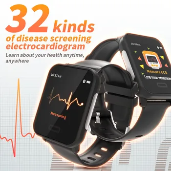 

2020 Q1S Smart Bracelet ECG+PPG Sleep Monitor Fitness Tracker Blood Pressure Waterproof Men Smart Band Watch Weather for Sport