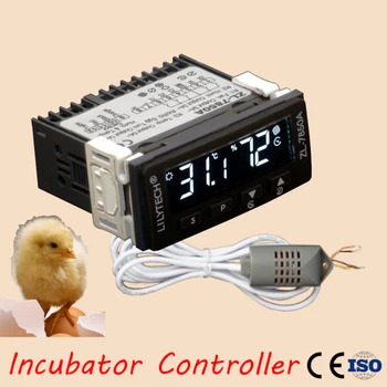 

Easy Install Temperature Humidity Automatic Digital ABS Small Multifunctional Embedded Dual Display Incubator Controller Timer
