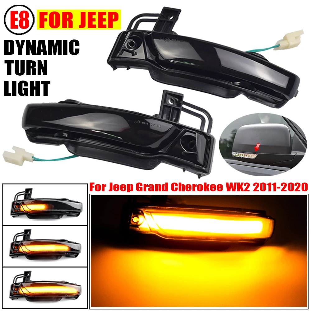 A Pair Led Dynamic Turn Signal Light For Jeep Grand Cherokee 20112020
