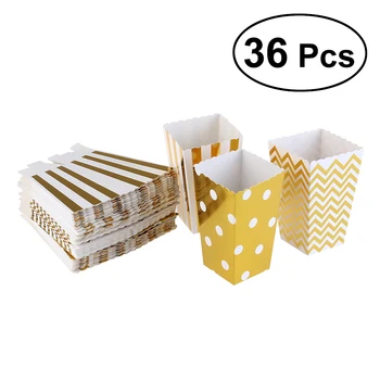 

36pcs Paper Popcorn Boxes Bags Container Popcorn Box Party Favors Supplies Pop Corn Box Snack Food Boxes Birthday Baby Shower