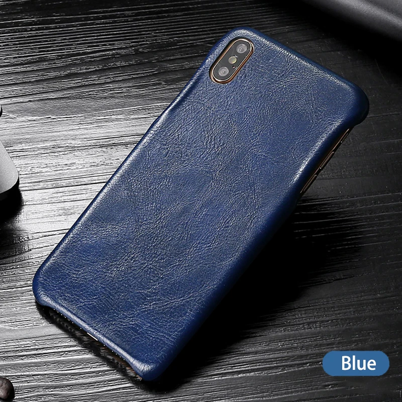 Простой чехол кожаный чехол для Xiaomi 8 9 pocophone F1 Redmi 6 6A 7A 6PRO A2Lite Примечание 6 7 чехол-накладка из искусственной кожи Coque Fundas чехол - Цвет: Blue