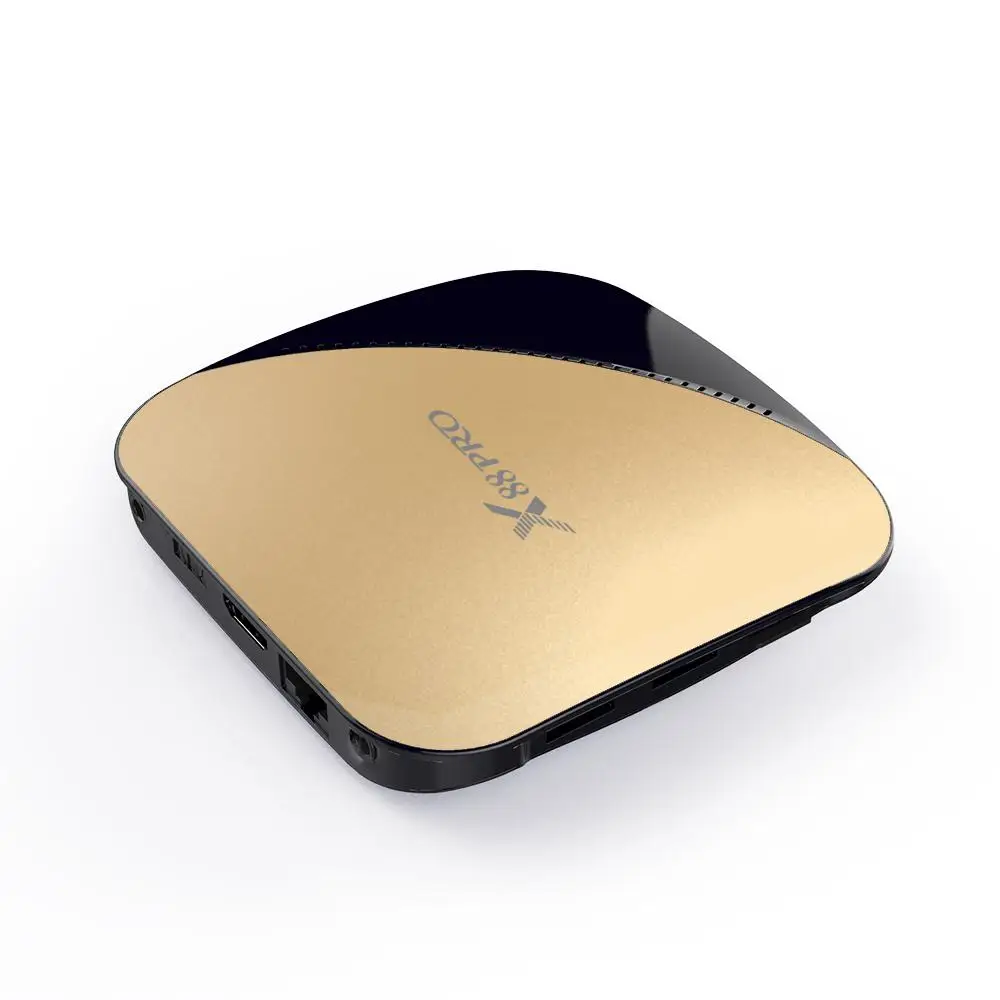 X88 PRO Android 9,0 ТВ приставка Rockchip RK3318 4 ядра 2,4G и 5G Wifi 4K HDR приставка USB 3,0 Поддержка 3D кино золото D25