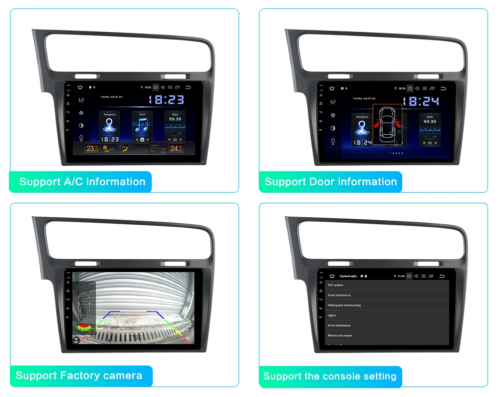 10," 1 Din Car Android 9,0 для VW Golf 7 2013 навигации gps 10,2" ips сенсорный экран HDMI DSP