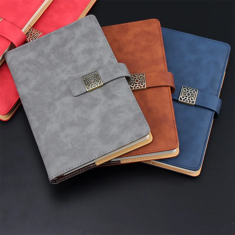 A5 Ретро ноутбук работает толстый ноутбук ремень пряжка Хар кожа бизнес-конференции настраиваемые, с логотипом