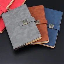 A5 Ретро ноутбук работает толстый ноутбук ремень пряжка Хар кожа бизнес-конференции настраиваемые, с логотипом