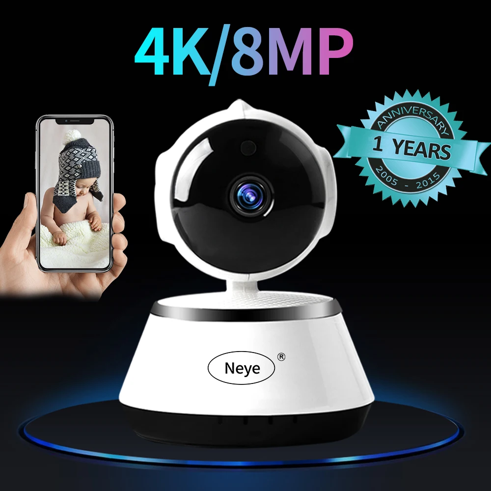 IP камера для умного дома N_eye 8 Мп 4k HD ночное видение панорамная с углом обзора 360